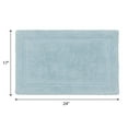 thumbnail image 3 of Jean Pierre New York Lydia Border 100% Cotton Bath Mat - Non-Slip Bath Rug - Light Blue - 17"x24", 3 of 7