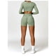 thumbnail image 2 of Conjuntos de entrenamiento de 2 piezas for mujer, sujetador deportivo acolchado de manga larga, trajes de gimnasio de cintura alta con, 2 of 5
