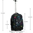 thumbnail image 6 of Tilami Happy Weekend 18 inch Rolling Backpack For Kids With Lunch Bag, 6 of 7