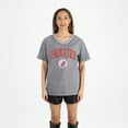 thumbnail image 4 of Women's Gameday Couture Gray Virginia Tech Hokies Iconic Edge Rhinestone V-Neck T-Shirt, 4 of 7