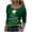 Green C, variant on IROINNID Savings Christmas Shirts for Women Long Sleeve Boatneck Christmas Tree Print Pullover Tops Blouse,Blue