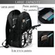 thumbnail image 4 of Balery Black White Spooky Ghosts Mochila con carga USB para hombre y mujer - Mochila impermeable y antirrobo para laptop con puerto USB para viajes, trabajo, 4 of 7