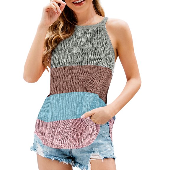 Sngxgn Lace Tank Top for Women High Neck Camisoles Double-Layered Crop Top(Pink,XXL)