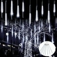 thumbnail image 2 of Topumt Meteor Shower Rain Lights,30cm 8 Tube 144 LEDs Meteor Lights for Xmas Weeding Holiday Decor, 2 of 6
