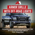 thumbnail image 3 of AMERICAN MODIFIED Armor Grille for 16-19 Chevy Silverado 1500, Glossy Black, 3 of 13
