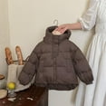 thumbnail image 3 of Efsteb Jackets for Girls Girls Winter Coat Solid Color Hooded Warm Jacket Long Sleeve Zipper Thick Coat (Brown,5 Years), 3 of 3