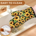 thumbnail image 6 of Funny Oven Mitts 2 PCS for Kitchen, Heat Resistant Hot Mittens Gloves for Cooking Grilling Baking Sunflower Cook Essentials Accessories Home Microwave Safe, 6 of 6