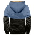 thumbnail image 3 of Susanny Fleece Jacket for Men Pockets Sherpa Lined Western Winter Zip Up Distressed Denim Jacket Flannel Hooded Military Clearance Oversized with Hood Tactical Coat Blue 7XL, 3 of 3