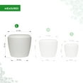 thumbnail image 3 of Jardinière Ronde en Résine Pot Intérieur Extérieur pour Grand Arbre Grande Fleur avec Trou de Drainage, Légère et Résistante aux Intempéries pour Patio, Porche Palmier (Beige Craie, Grande Taille - 22 Pouces), 3 of 5