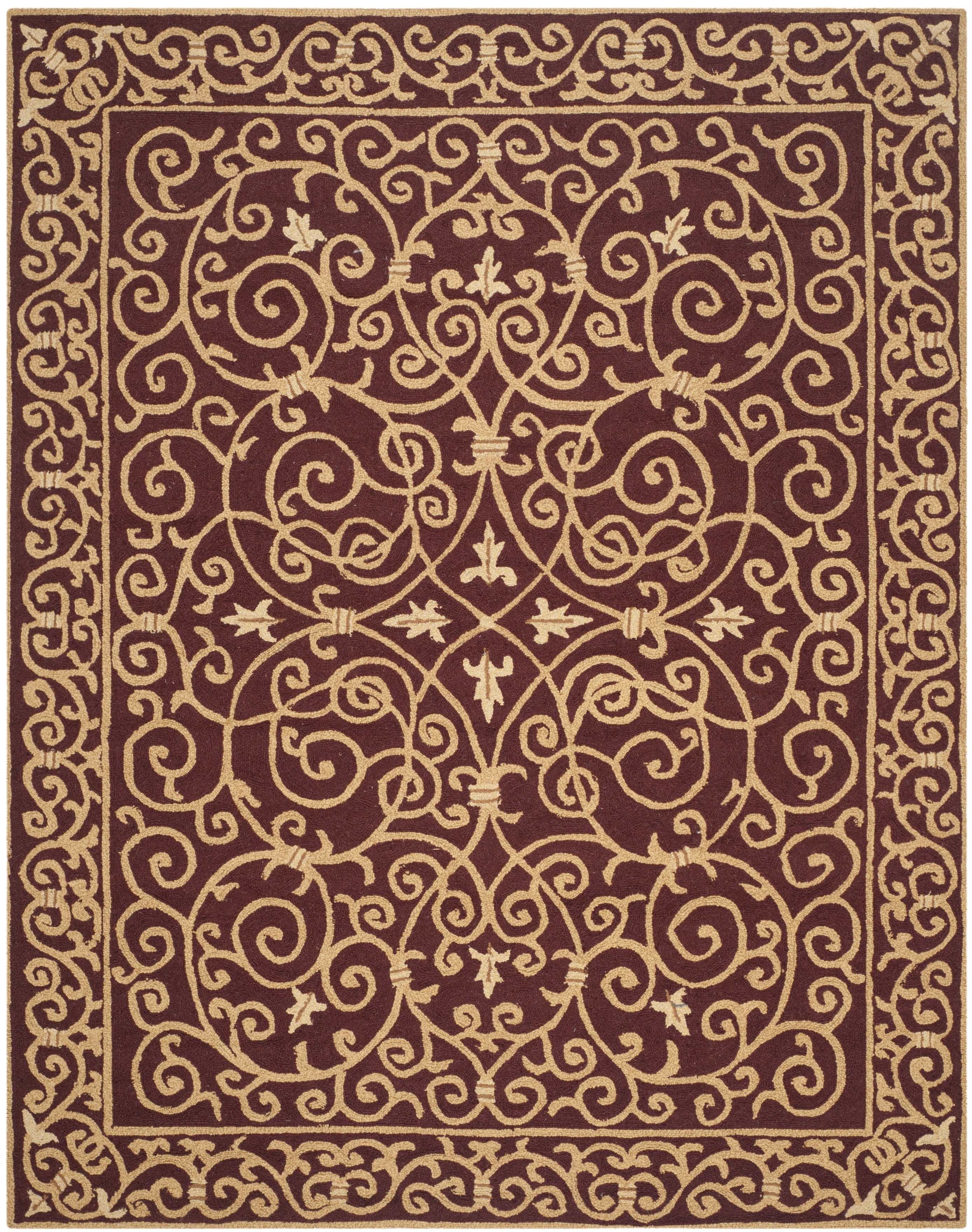 Safavieh Chelsea Aragon Oriental Wool Area Rug, Burgundy, 9' x 12'