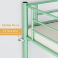thumbnail image 3 of Zimtown Twin over Twin Steel Bunk Beds Frame Ladder Bedroom Dorm Room,Green, 3 of 8