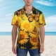 thumbnail image 4 of Camisa hawaiana con estampado de flores en 3D para hombre, informal, con botones, para playa, vacaciones, cubana, camisetas para hombre, blusas, 4 of 5