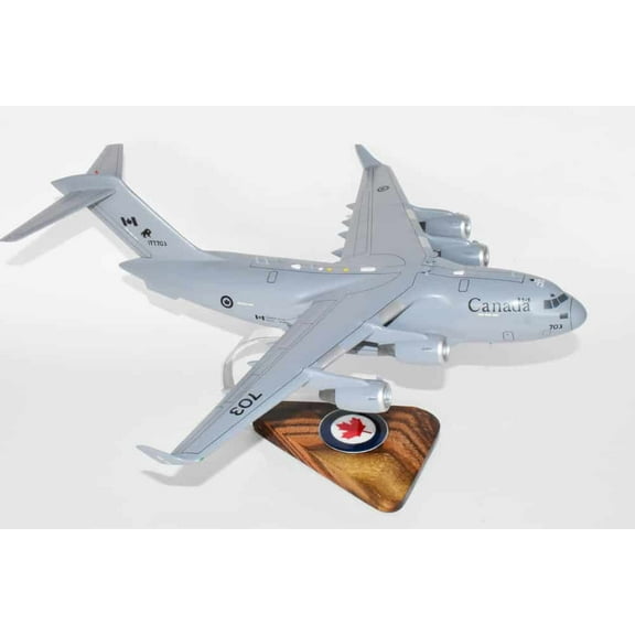 Royal Canadian Air Forces C-17 Model, 1/116th (18") Scale, Mahogany, Cargo