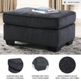 thumbnail image 3 of Signature Design by Ashley Contemporary Altari Ottoman Chenille Slate, 3 of 5
