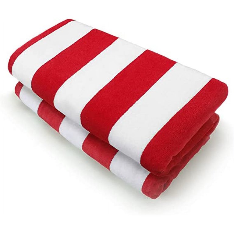 Ben Kaufman 100% Cotton Velour Towels - Large Cotton Towels - Soft &  Absorbant - Assorted Striped Colors - 30” x 60” - 4 Pack