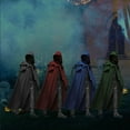 thumbnail image 4 of Cape à Capuche Unisexe Hommes Femmes Solide Longue Cape Costumes de Rôle Manteau Rétro Médiéval Gothique Accessoires de Fête, 4 of 7