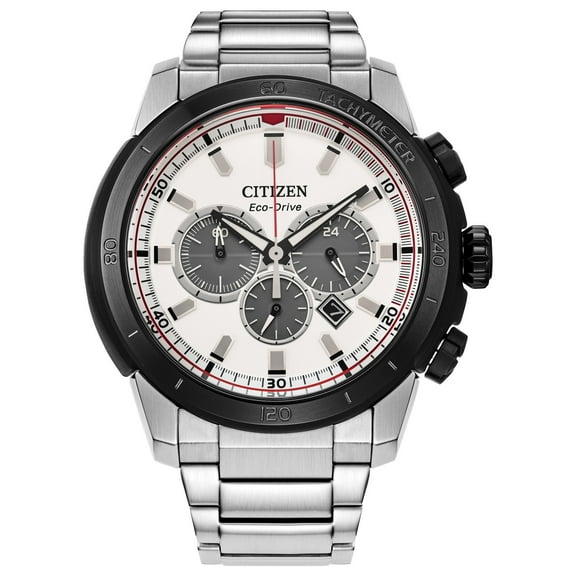 Citizen Men's Eco-Drive Brycen Chronograph Silver Stainless Steel Watch - CA4188-81A