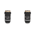 thumbnail image 2 of 2X Biological Microscope Lens, 195 Achromatic Black Objective Lens 100X Oil High Power Objective Interface 20.2mm Thread, 2 of 8
