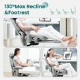 thumbnail image 3 of COLAMY AERIX Ergonomic Office Chair, High Back Mesh Desk Chair with Footrest, Lumbar Support, 3D Armrests & Headrest, 300lbs Heavy Duty Computer Chair, Home Office, Gray, 3 of 12