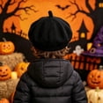 thumbnail image 5 of HAYIMI Cozy Autumn Orange Knit Cap For Kids Pumpkin With Cute Theme Halloween Pumpkin Winter Hat For Children, 5 of 6