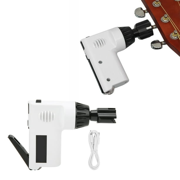 Enrollador Eléctrico De Cuerdas Para Guitarra, Ukelele, Violín - Pequeño, Con Cable USB Y Cortador