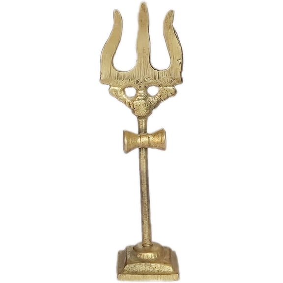 Sharvgun Brass trishool Trident Lord Shiva Mythological Weapon for Home Temple