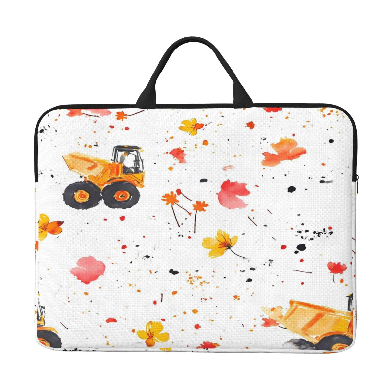 Laptop Sleeve Bag For Women Men 14inch Waterproof Durable Protective Computer Carrying Cover Handle Laptop Case Bag Truck And Flowers