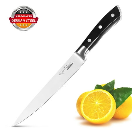 - Chef Knife 8 Inch Japanese VG10 Gyuto High Carbon Super Steel 33 Layer Damascus - Best Full Tang Professional Chefs Knives with Ergonomic Handle and Gift Box - Super Edge Retention by nu Cu