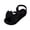Black, variant on Women's Plus Size Wedge Sandals Summer Open Toe Cross Strap Platform Sandals Cute Bow Decor Adjustable Slip On Beach Shoes for Daily Vacation Party
