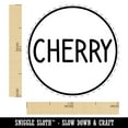 thumbnail image 2 of Cherry Flavor Scent Rounded Text Self-Inking Rubber Stamp Ink Stamper - Green Ink - Medium 1 Inch, 2 of 7