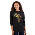thumbnail image 3 of Africa Outline Tribal Patterns Plus Size Long Sleeve Graphic Tee Shirt Brisco Brands 2X, 3 of 4