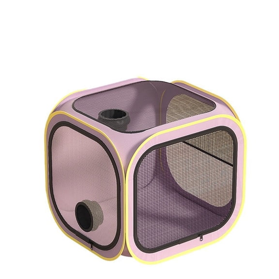 ADDHAT Foldable Pet Drying Box Portable Grooming Cage with Anti-Escape Design for Small Dogs and Cats