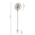 thumbnail image 3 of Ornamental Windmill with Solar Led Lights Wrought Iron Wind Spinner for Garden Lawn Whirlwind Style, 3 of 8