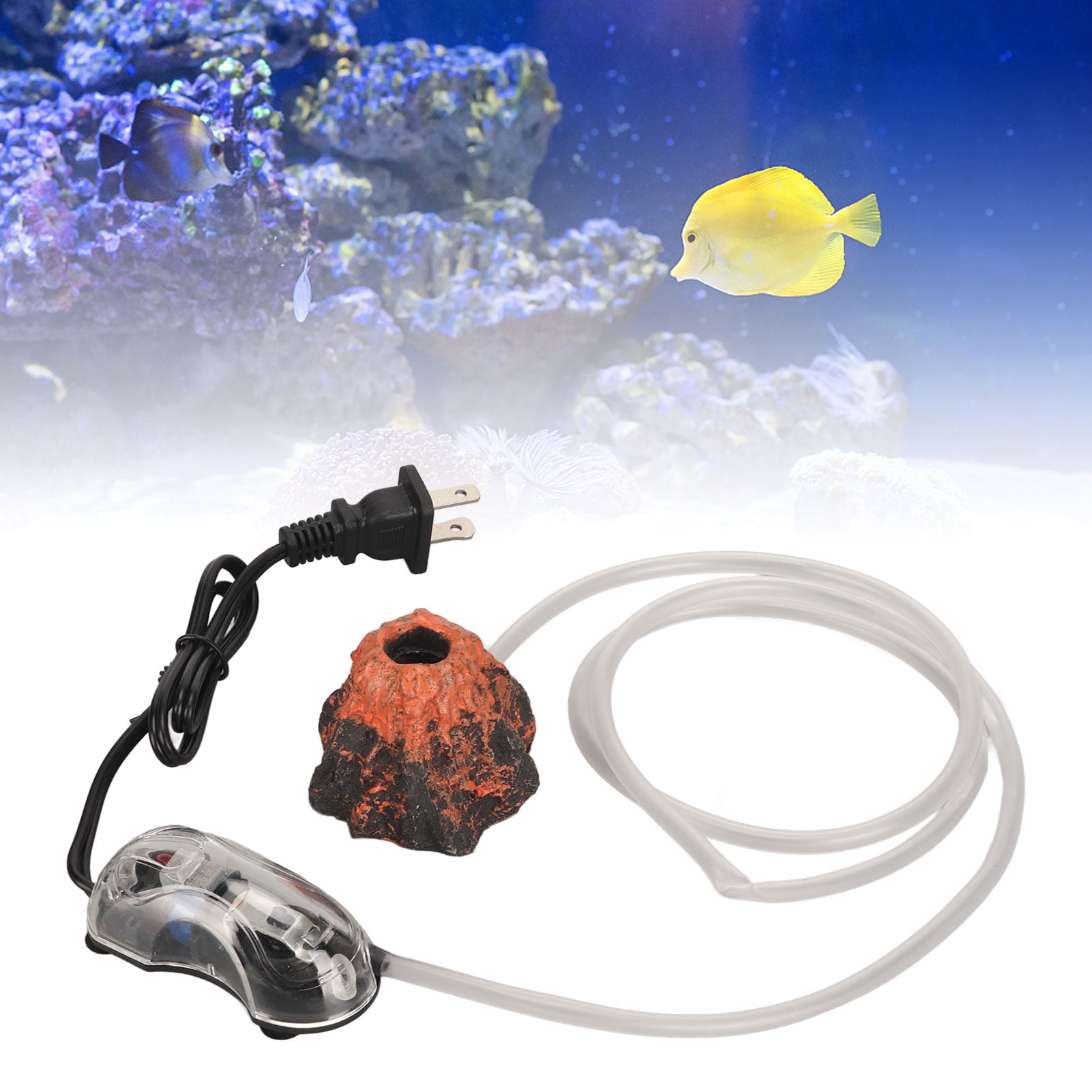 Aquarium Air Bubbler Volcano, Free Lifelike Stable Base Air Volcano