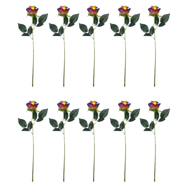 Yuarrent 10 piezas de tela flor falsa portátil decorativa de larga duración boda fotografiando flores artificiales fotografía Prop Kits de decoración para fiestas Yuarrent HA084249-00