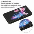 thumbnail image 2 of Dteck for Apple iPhone 13 Pro Case with Card Holder Magnetic 3D Painted Flip Wallet Case Protective Cover with Kickstand Wrist Strap Cover for iPhone 13 Pro, 8# Butterfly, 2 of 4