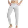 thumbnail image 2 of Pantalones de yoga holgados de color liso para hombre, semitransparentes, sexys, de poliéster, 2 of 7