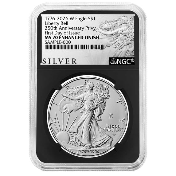 2026-W $1 1-oz Enhanced Uncirculated American Silver Eagle NGC MS70 FDI ...