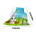 thumbnail image 3 of Bunny Bed Blanket Easter Theme Throw Blanket for Sofa Couch, Happy Easter Eggs Fleece Blanket Cute Pet Animals Flannel Blanket 39"x27.5" Greetings and Presents for Easter, 3 of 7