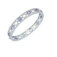 thumbnail image 2 of Vir Jewels 5.70 CTTW Purple Amethyst And Diamond Eternity Bangle Bracelet Brass Rhodium Female Adult, 2 of 7