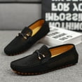 thumbnail image 4 of Big Size Men's Casual Loafers Slip On Leather Shoes Comfortable Lightweight Driving Shoes Male Moccasins Classic Penny Loafer Flats Boat Shoes Outdoor Walking Shoes, 4 of 13