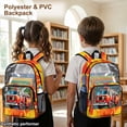 thumbnail image 3 of Xoenoiee Fire Fighting Truck Print 17 Inch Backpack for Kids Boys 17 Inch Clear Backpacks Transparent Large Schoolbag PVC See Through Bookbag Rucksack Satchel for Kindergarten Primary Student, 3 of 7