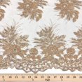 thumbnail image 4 of Gloriosa Bridal Lace Sequins Beaded Scallop Fabric for Dresses 52’’ BTY (Blush), 4 of 6