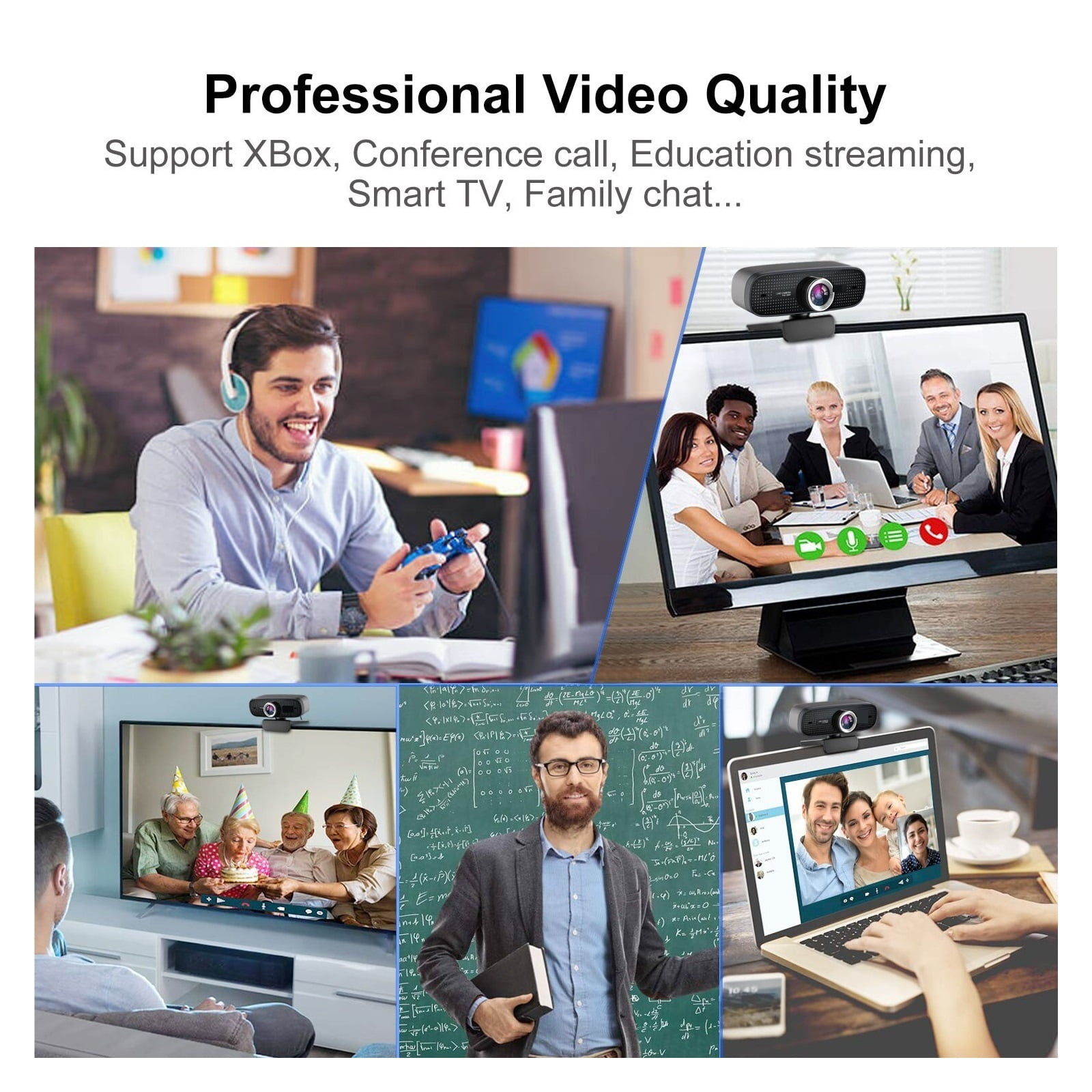 Webcam Hd 1080P 30fps Usb Streaming Webcam With Microphone For Computer Meeting Web Camera For Conferencing, Live Streaming, Recording ,Full Clarity