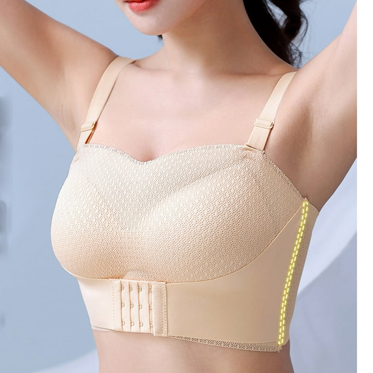 Strapless Bras for Women Push Up Comfort No Slip Non Slip Summer Straps  Wireless Comfortable Full-Coverage Smoothing