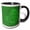Black/White, variant on 3drose, Fish Fossil with Monkey Skull in Green, 11oz Two-tone Red Mug