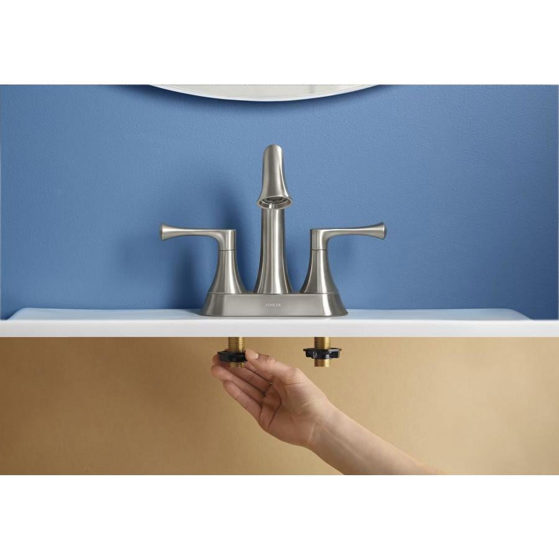 The Bold Lock of Kohler Lilyfield R78046-4D-BN 4" Centerset Bathroom Faucet Vibrant, Brushed Nickel - image 3 of 4