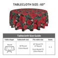 thumbnail image 5 of ZICANCN Round Table Cloths 60 Inch, Beautiful Red Wild Rose Table Cover Waterproof Washable Outdoor Picnic Tablecloth, 5 of 8