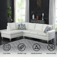 thumbnail image 2 of PonLiving Sectional Sofa Set for Living Room Furniture Set，Faux Leather L-Shape Sectional Sofa, 2 of 12