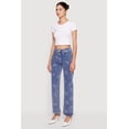thumbnail image 3 of Women's Mid Rise Straight Leg Bow Print Jeans, 3 of 5